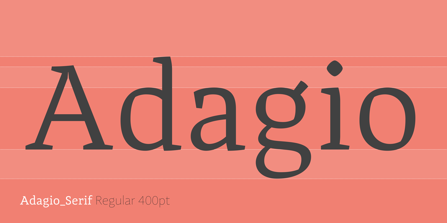Пример шрифта Adagio Serif #2
